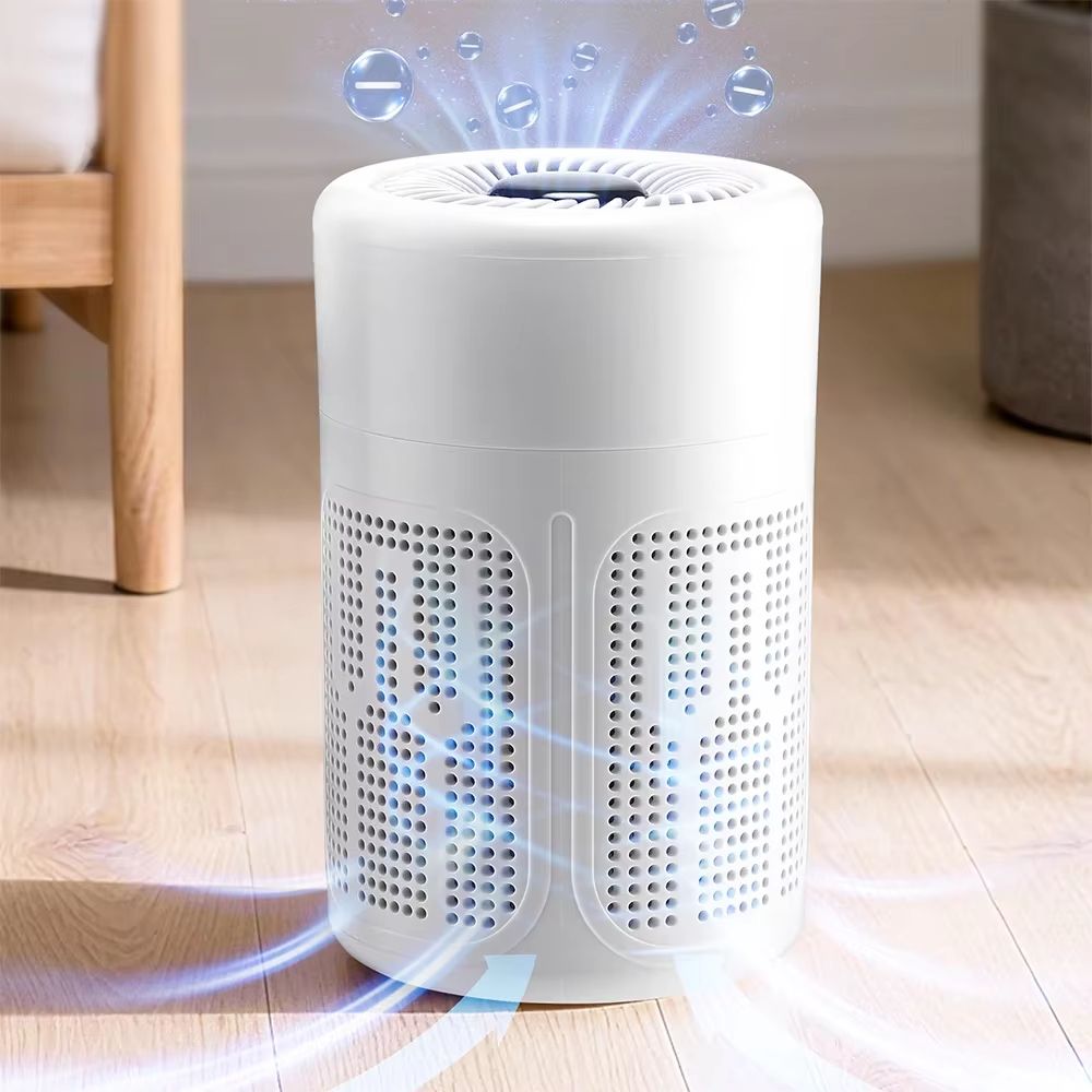 Mini Desktop HEPA & Negative-Ion Air Purifier for Home & Office