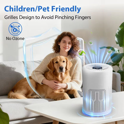 Mini Desktop HEPA  NegativeIon Air Purifier For Home  Office 5