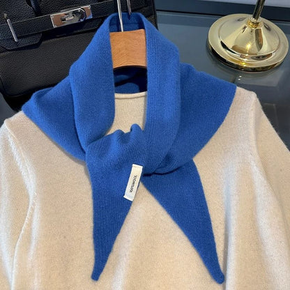 Wool Triangle Scarf For Women Multi Functional Warm Knitted Headscarf 16
