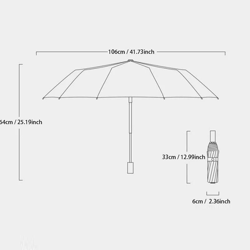 Reinforced 24 Bone Wind Resistant Umbrella For Men And Women 6