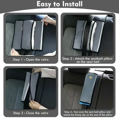 Universal Kids Shoulder Pad For Car Seat Belt Soft Chest Cushion Safety Pillow Pad 3