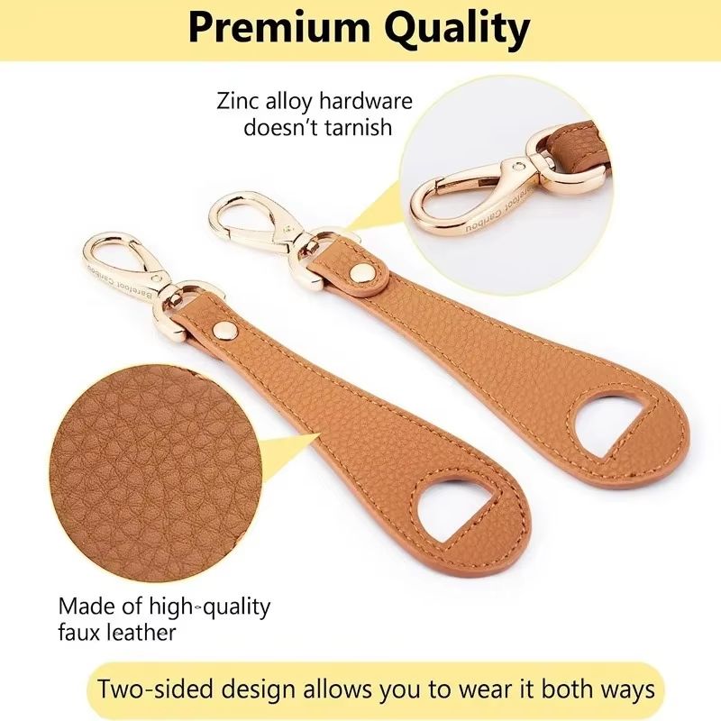 Travel Leather Hat Clip  Strap Organizer  HandsFree Carry For Golf Baseball Towels  Gloves 5