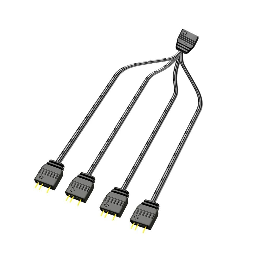 ARGB Chassis Fan Splitter 5V 3PIN Connector 1 To 234 Motherboard Extension Cable 13