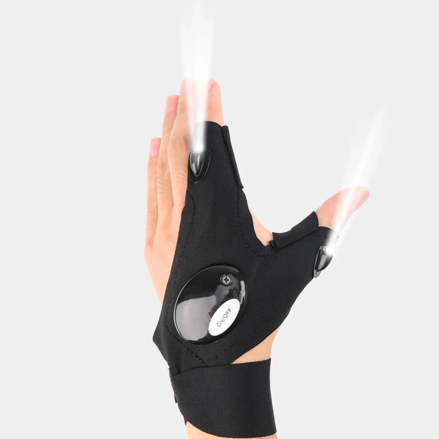 LED Half Finger Flashlight Gloves For Night Work Fishing And Outdoor Activities 7