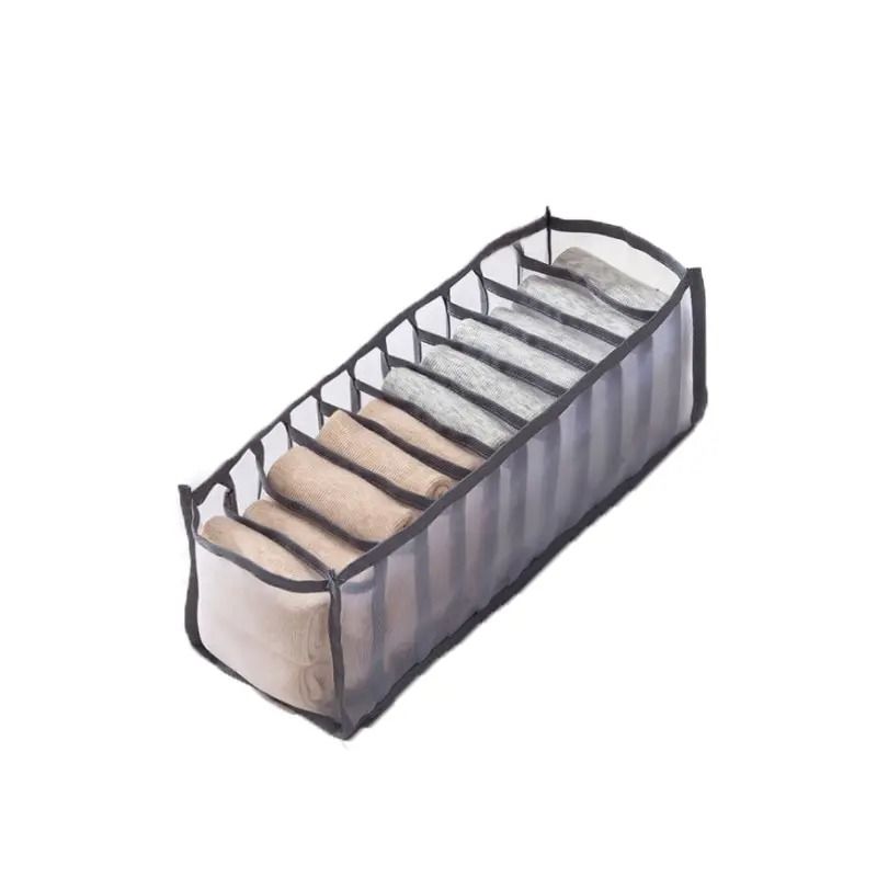 11Compartment Foldable Nylon Mesh Underwear Storage Box For Closet And Drawer Organization 5