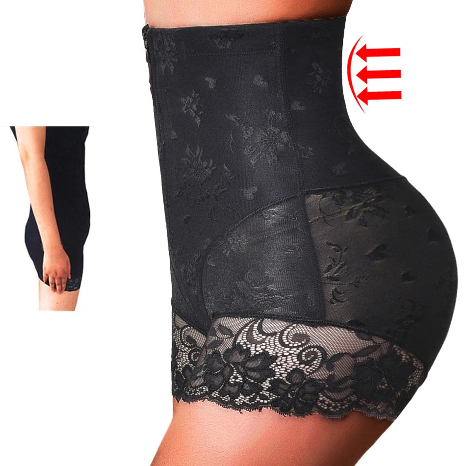 High Waist Body Shaper For Women Zipper Waist Trainer Shorts Tummy Control Shapewear Panties Slimmi 2