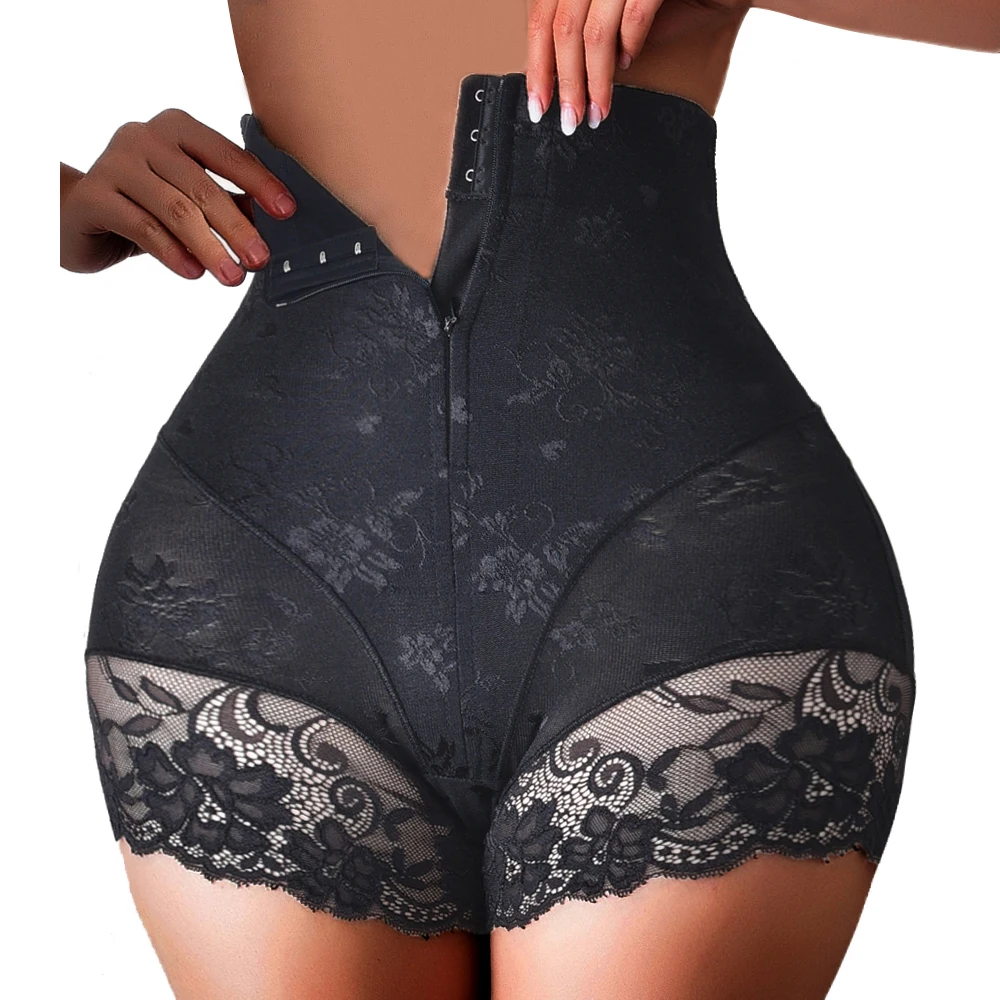 High Waist Body Shaper For Women Zipper Waist Trainer Shorts Tummy Control Shapewear Panties Slimmi 5