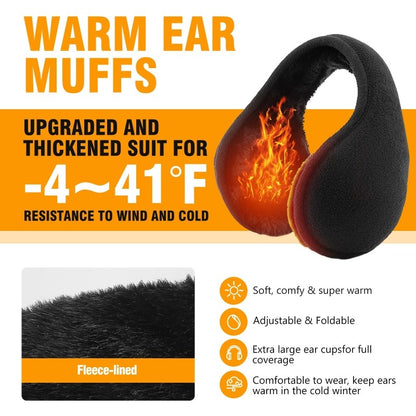 Velvet Ear Muffs Winter Unisex, Thicken Warm Fur Earmuffs, Plush Ear Cover, Ski Cycling Outdoor Ear Protector
