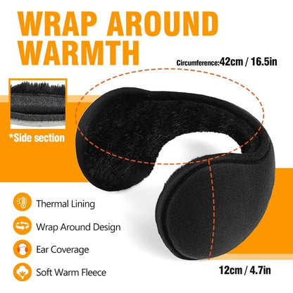 Velvet Ear Muffs Winter Unisex, Thicken Warm Fur Earmuffs, Plush Ear Cover, Ski Cycling Outdoor Ear Protector