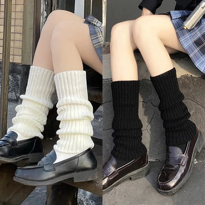 Japanese Lolita Long Socks Womens Leg Warmers Wool Knitted Arm Warmer Autumn Winter Crochet Sock Bo 1
