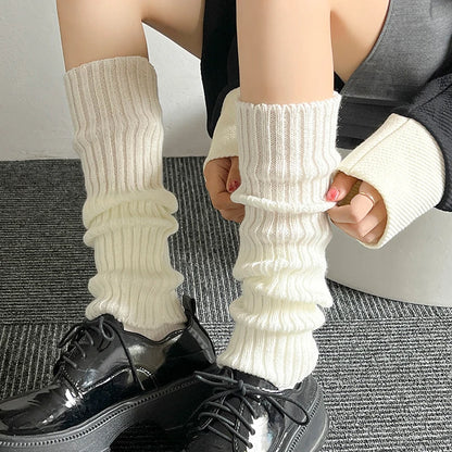 Japanese Lolita Long Socks Womens Leg Warmers Wool Knitted Arm Warmer Autumn Winter Crochet Sock Bo 3
