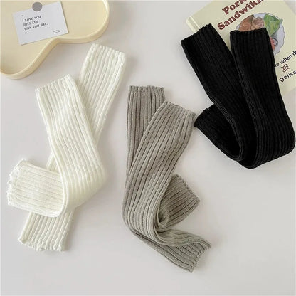 Japanese Lolita Long Socks Womens Leg Warmers Wool Knitted Arm Warmer Autumn Winter Crochet Sock Bo 4