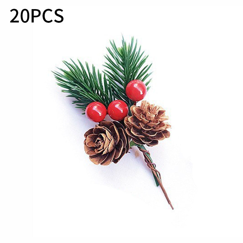 Simulation Flower Pine Tree Christmas Pine Needle Box Branches With Pine Cones Packaging Gift Decor 5