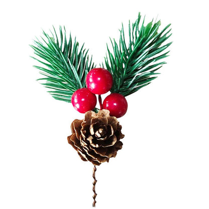 Simulation Flower Pine Tree Christmas Pine Needle Box Branches With Pine Cones Packaging Gift Decor 6