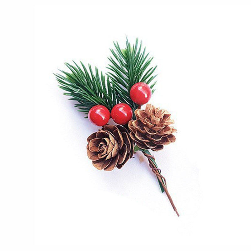 Simulation Flower Pine Tree Christmas Pine Needle Box Branches With Pine Cones Packaging Gift Decor 7