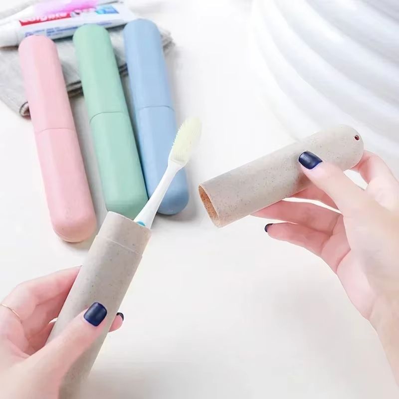 TravelSafe Dust-Proof Toothbrush Storage Box - Portable Bathroom Holder & Case