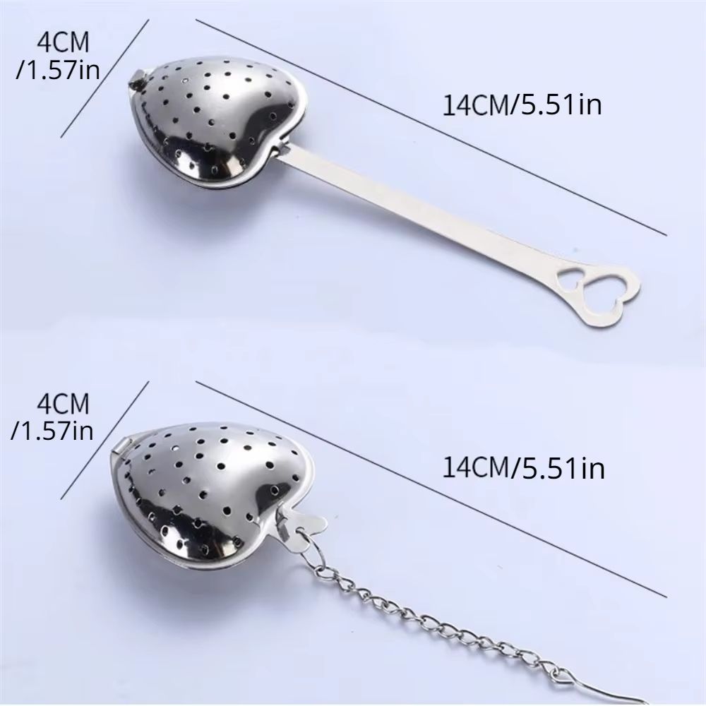 HeartCharm Stainless Steel Tea Strainer  Fine Mesh Heart Shaped Tea Infuser For Loose Leaf 1