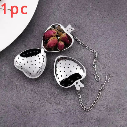 HeartCharm Stainless Steel Tea Strainer  Fine Mesh Heart Shaped Tea Infuser For Loose Leaf 6
