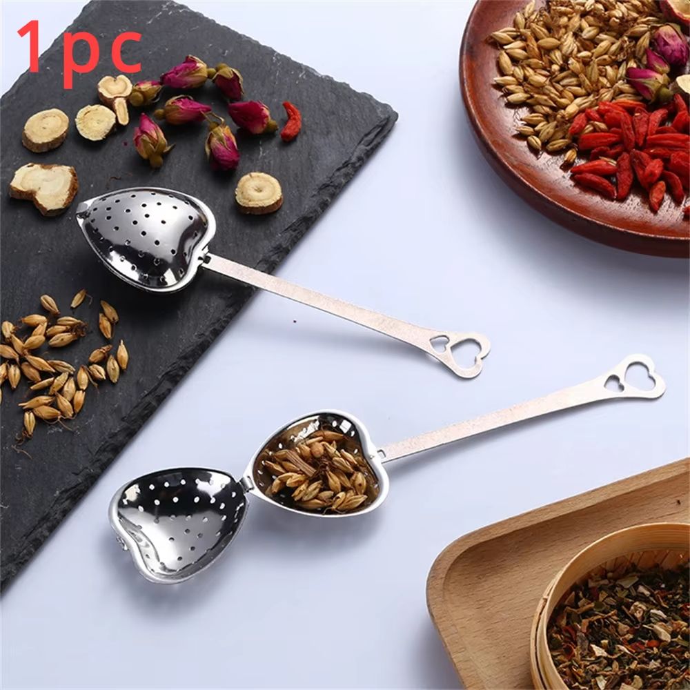 HeartCharm Stainless Steel Tea Strainer  Fine Mesh Heart Shaped Tea Infuser For Loose Leaf 7