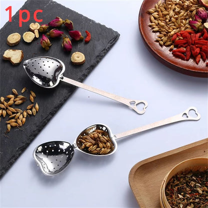 HeartCharm Stainless Steel Tea Strainer  Fine Mesh Heart Shaped Tea Infuser For Loose Leaf 7