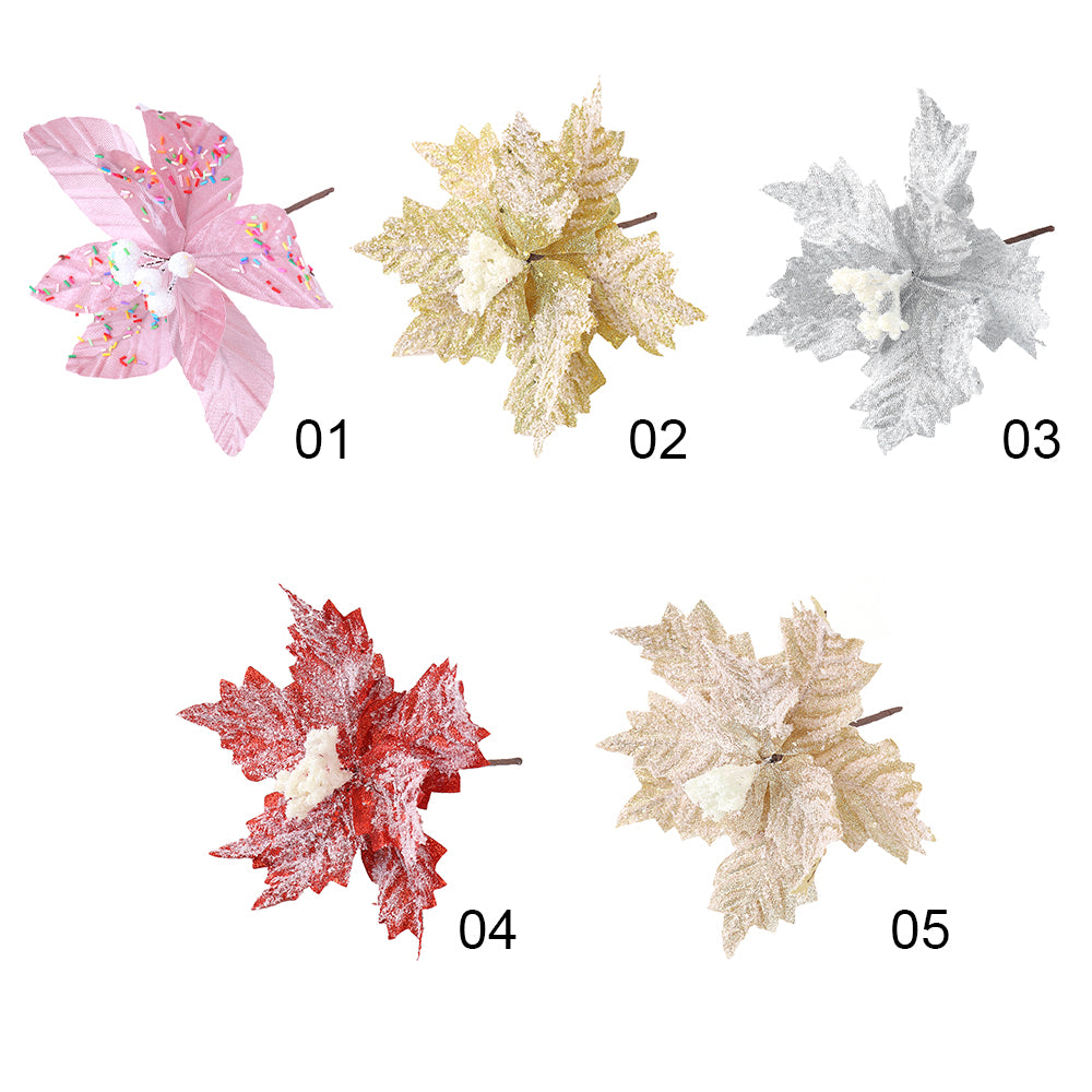 Christmas Decoration Artificial Flowers Xmas Tree Pendant Ornament Home Room Decor New Year Gift Ac 1