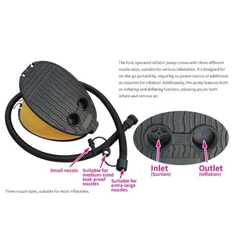 All In One Foot Air Pump For Inflatables  Inflator For Camping Mat Air Mattress Boat And Float 5