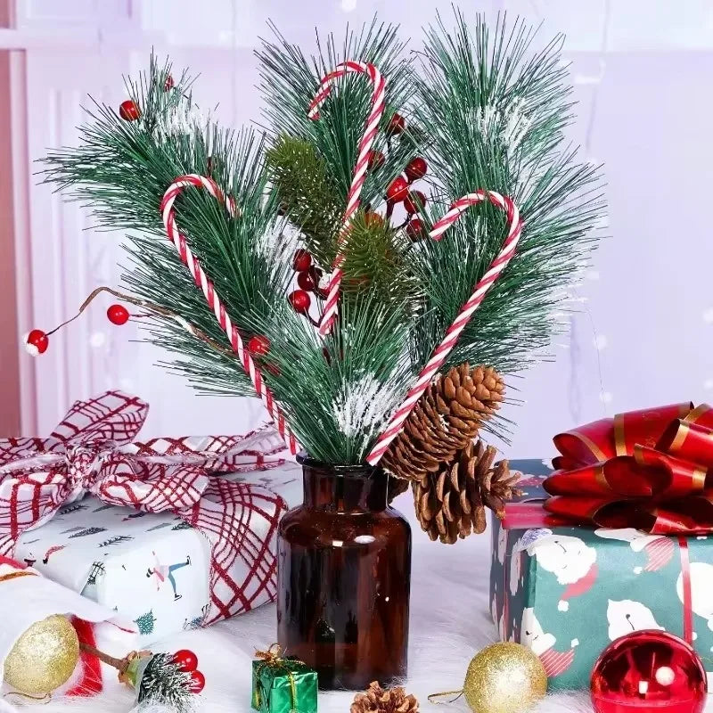 Ornament Plastic Christmas, Christmas Candy Cane, Indoor Party Favor Twisted Crutch Candy Canes, Tree Hanging Decoration
