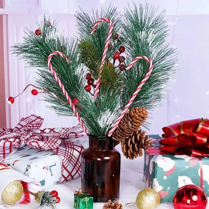Ornament Plastic Christmas, Christmas Candy Cane, Indoor Party Favor Twisted Crutch Candy Canes, Tree Hanging Decoration