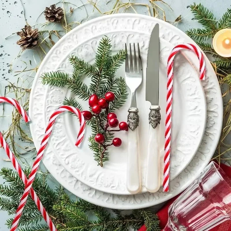Ornament Plastic Christmas, Christmas Candy Cane, Indoor Party Favor Twisted Crutch Candy Canes, Tree Hanging Decoration