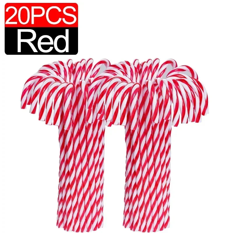 Ornament Plastic Christmas, Christmas Candy Cane, Indoor Party Favor Twisted Crutch Candy Canes, Tree Hanging Decoration
