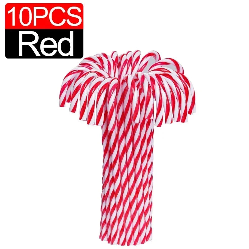 Ornament Plastic Christmas, Christmas Candy Cane, Indoor Party Favor Twisted Crutch Candy Canes, Tree Hanging Decoration