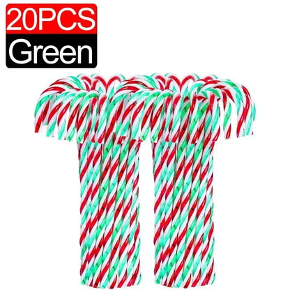 Ornament Plastic Christmas, Christmas Candy Cane, Indoor Party Favor Twisted Crutch Candy Canes, Tree Hanging Decoration