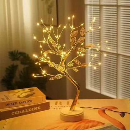 Cherry Blossom LED Bonsai Tree Lamp  USB Or Battery Powered Touch Switch Warm White Light For Home  8