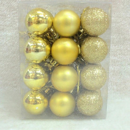 Mini Christmas Balls Ornaments, Flocked Christmas Balls, Christmas Tree Hanging Decor