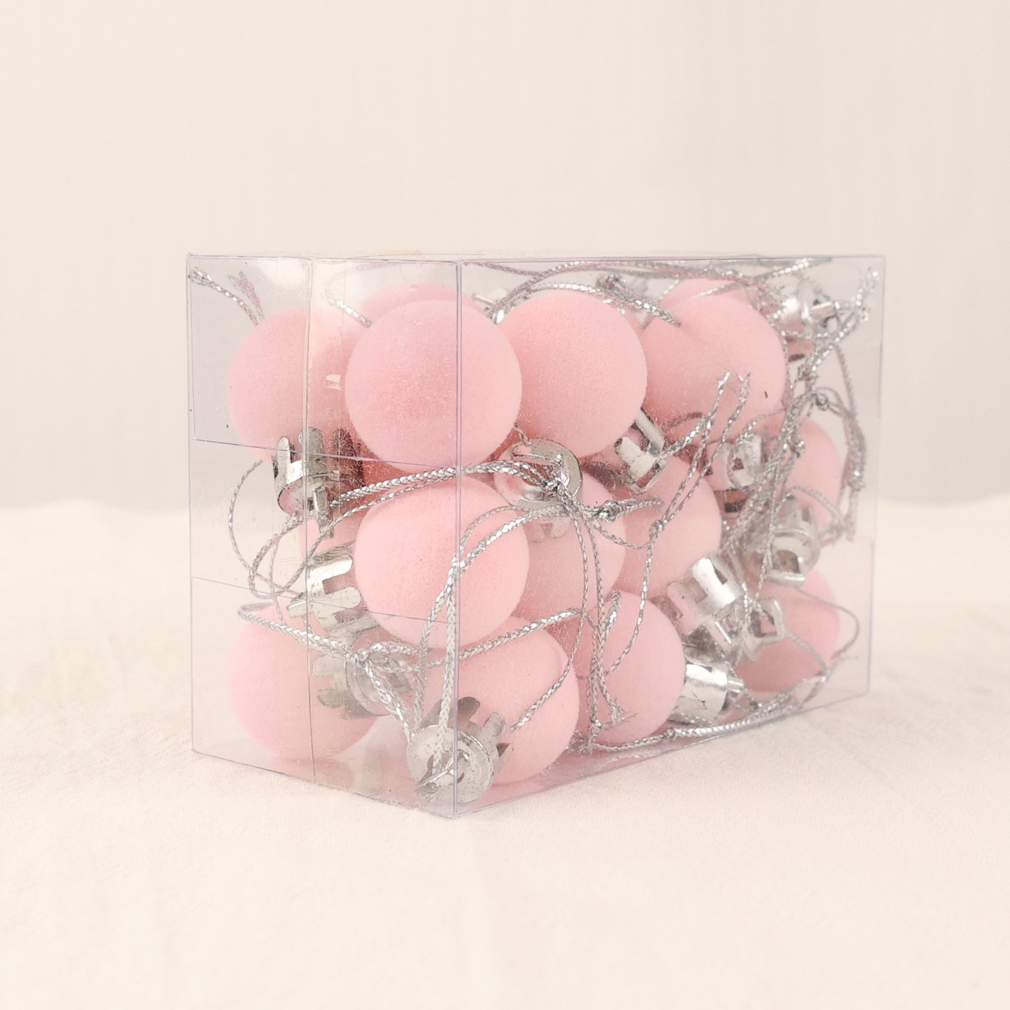 Mini Christmas Balls Ornaments, Flocked Christmas Balls, Christmas Tree Hanging Decor