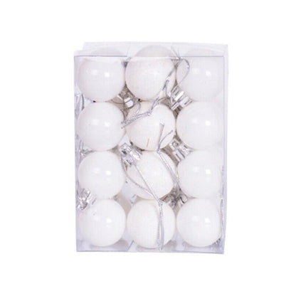 Mini Christmas Balls Ornaments, Flocked Christmas Balls, Christmas Tree Hanging Decor