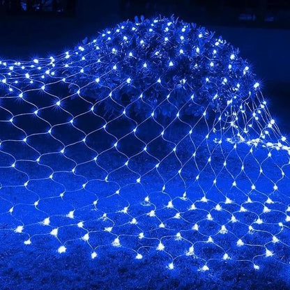 Halloween Purple LED Net Mesh Fairy Light Curtain For Home Wedding And Party Decoration 9