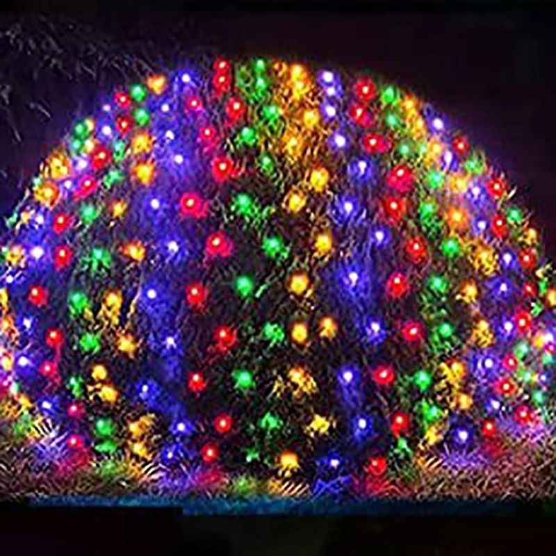 Halloween Purple LED Net Mesh Fairy Light Curtain For Home Wedding And Party Decoration 10
