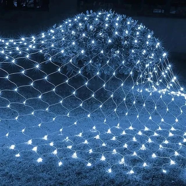 Halloween Purple LED Net Mesh Fairy Light Curtain For Home Wedding And Party Decoration 11