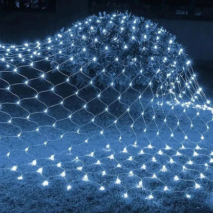 Halloween Purple LED Net Mesh Fairy Light Curtain For Home Wedding And Party Decoration 11