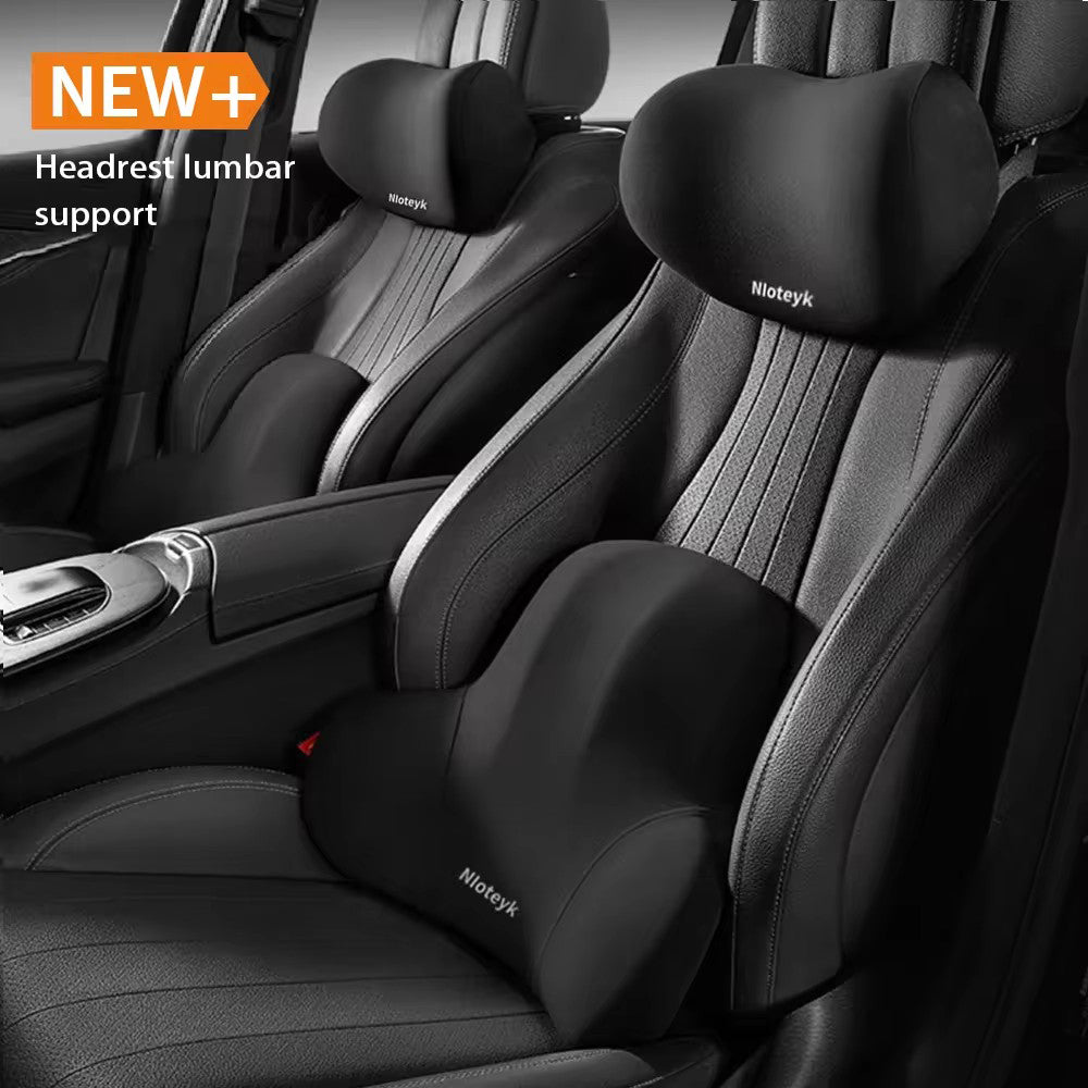 Memory Foam Car Seat Pillow, Protective Neck and Back Support, Breathable Headrest Cushion for Pain Relief