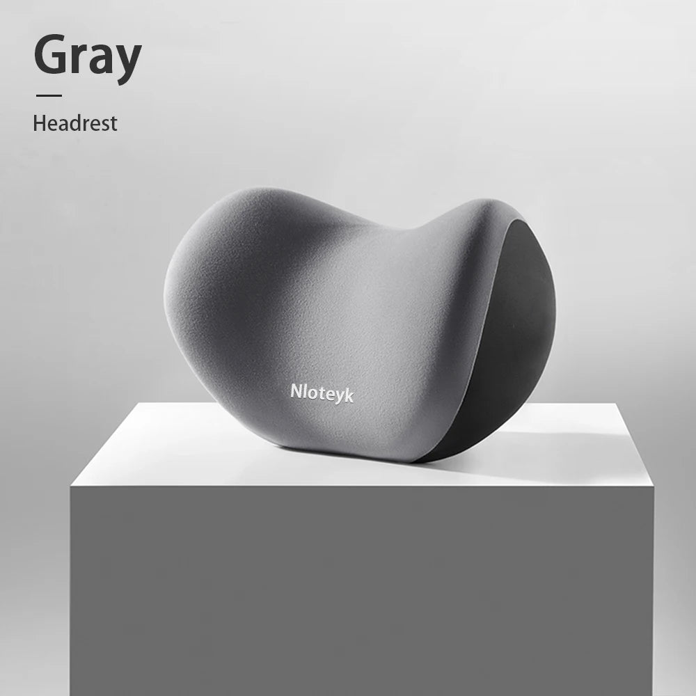 Memory Foam Car Seat Pillow, Protective Neck and Back Support, Breathable Headrest Cushion for Pain Relief
