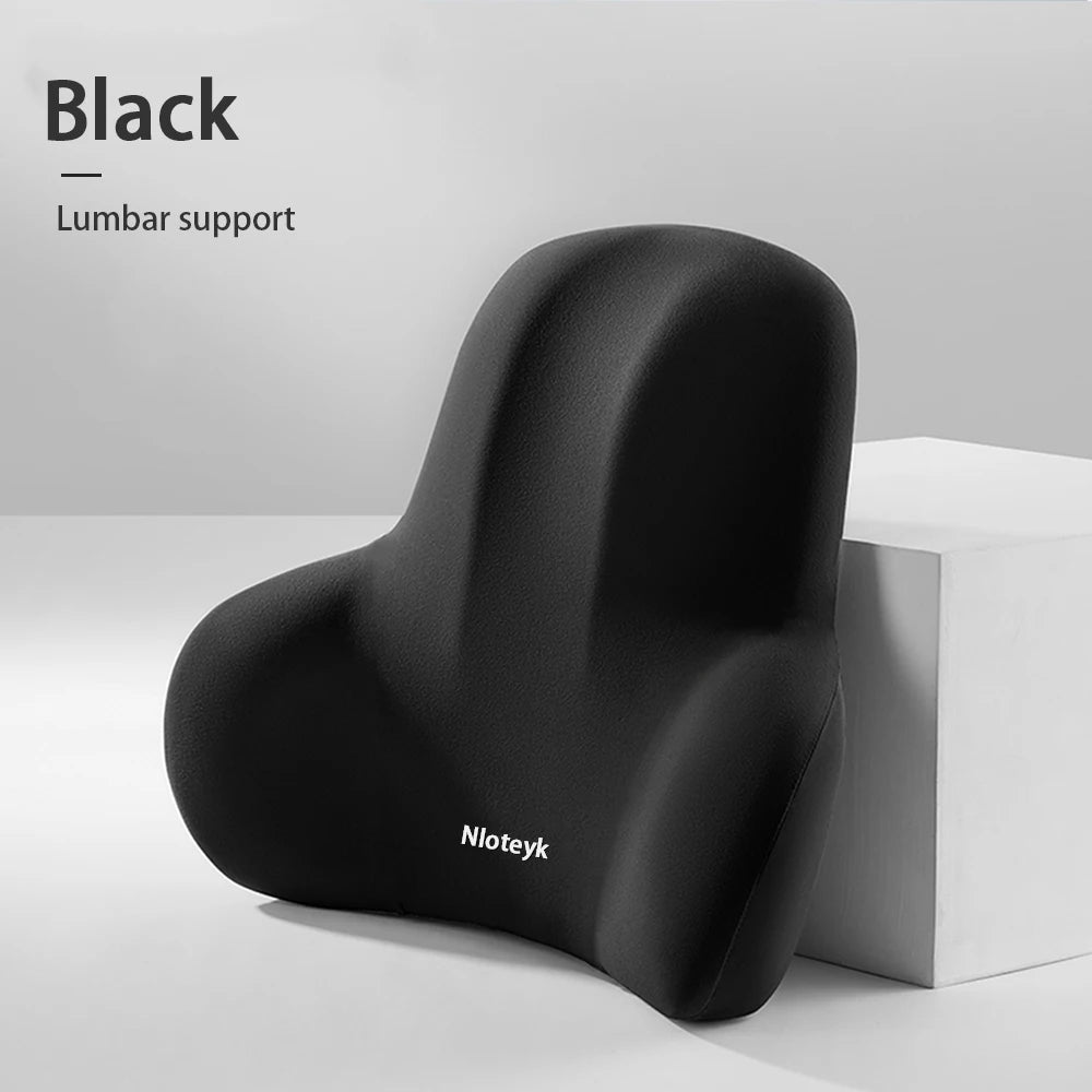 Memory Foam Car Seat Pillow, Protective Neck and Back Support, Breathable Headrest Cushion for Pain Relief