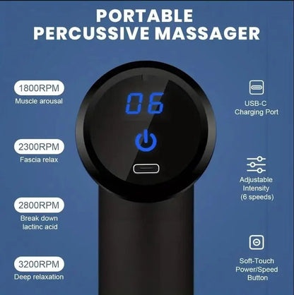 Mini Muscle Massage Gun Portable Body Massager For Back Neck And Leg Relief 2
