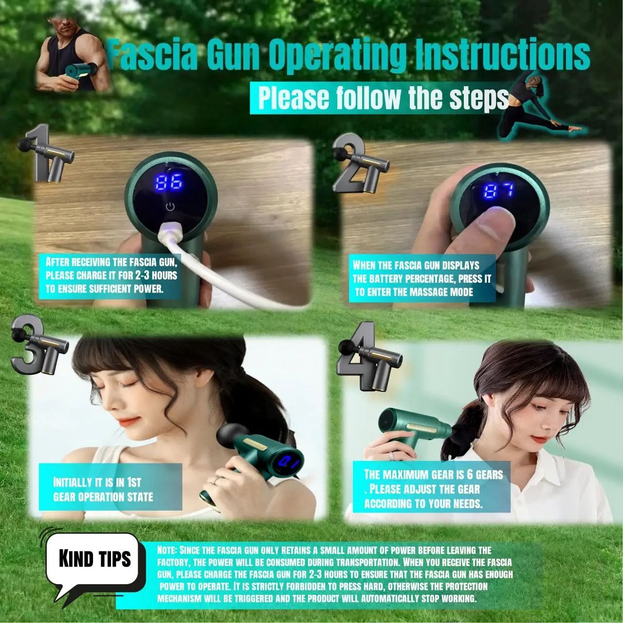 Mini Muscle Massage Gun Portable Body Massager For Back Neck And Leg Relief 6
