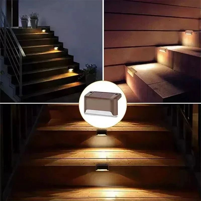 Solar LED Outdoor Step Light Set For Garden Patio And Deck Decoration 10