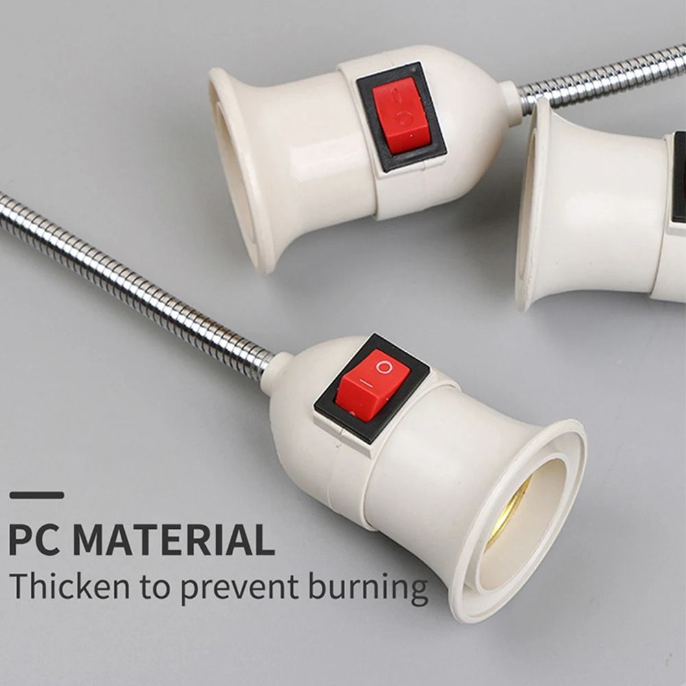 Direct Plug In Rotary Lamp Holder With Switch For E27 Bulb Socket 4