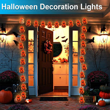 1020 LED Halloween Pumpkin String Lights  Battery Powered For Porch Yard  Garden Decor 2