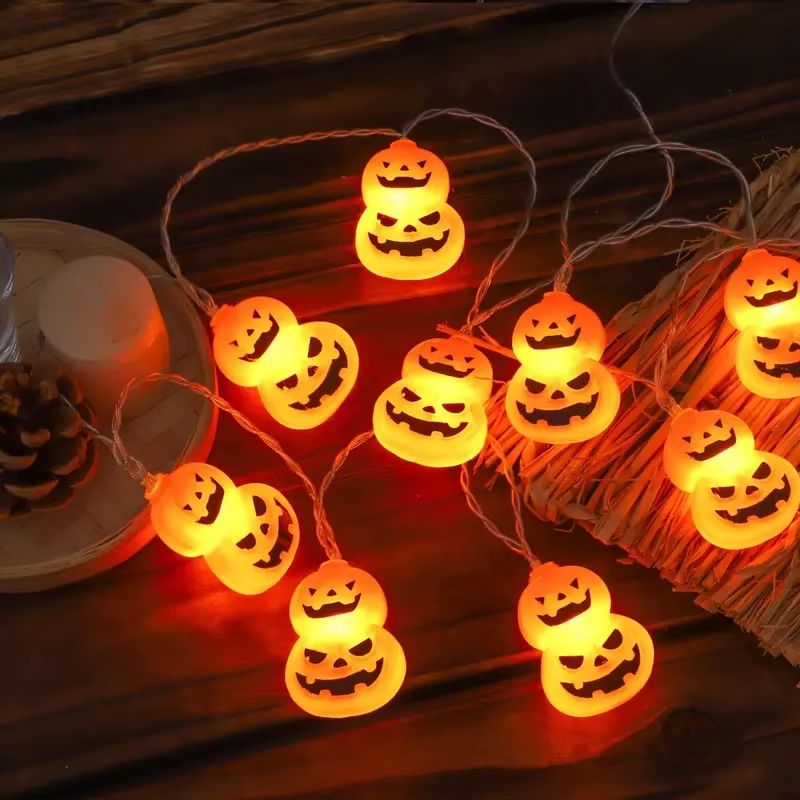 1020 LED Halloween Pumpkin String Lights  Battery Powered For Porch Yard  Garden Decor 3