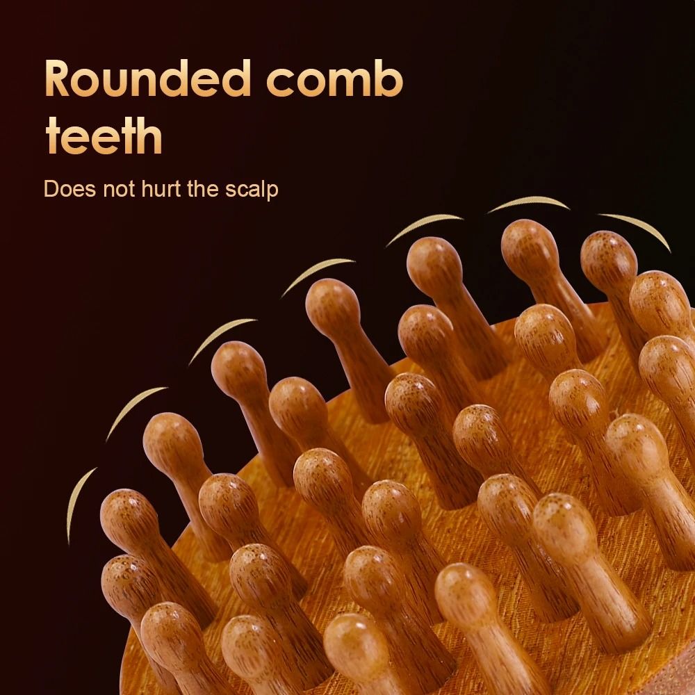 Product Name Multi Functional Wood Therapy Massage Comb Sandalwood Scalp Massager 1